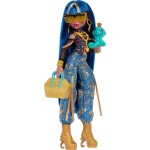 Mattel Monster High Cleo De Nile Fashion Doll in Cargo Pants With Pet Hissette and 7 Accessories JHK32 194735333783