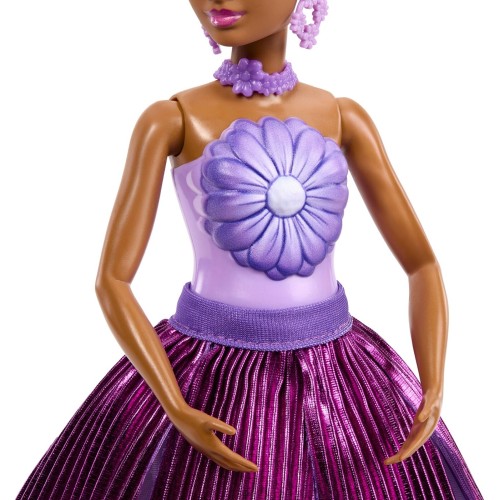 Mattel Barbie Petal Pop Scented Fashion Doll With Purple Dress, Reveal Accessories Like Bunny & More JMF58 194735375721