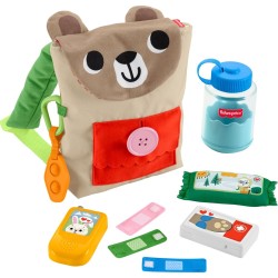 Mattel Fisher-price Friendship Forest Busy Bear Backpack, 9-piece Pretend Play Set for Toddlers & Kids JLB86 194735360512