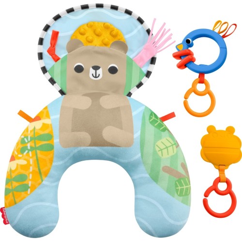 Mattel Fisher-price Sensory Adventures Tummy Wedge Newborn Support With Teether & Rattle Baby Toys JHB44 194735327195