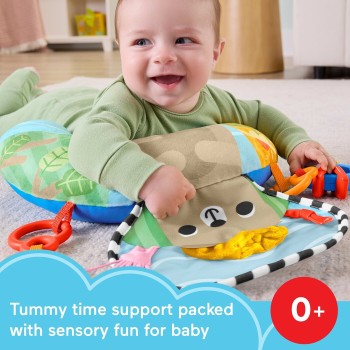 Mattel Fisher-price Sensory Adventures Tummy Wedge Newborn Support With Teether & Rattle Baby Toys JHB44 194735327195