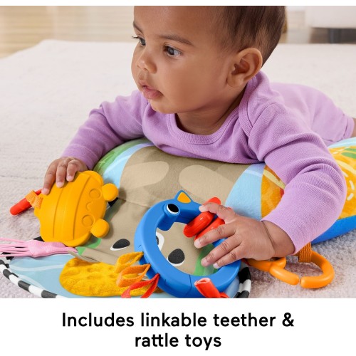 Mattel Fisher-price Sensory Adventures Tummy Wedge Newborn Support With Teether & Rattle Baby Toys JHB44 194735327195