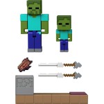 Mattel Minecraft Redstone Charged Zombie Arrow Trap Set With 2 Action Figures, Accessories & Launch Mechanism JKK00 / JKK03 1947