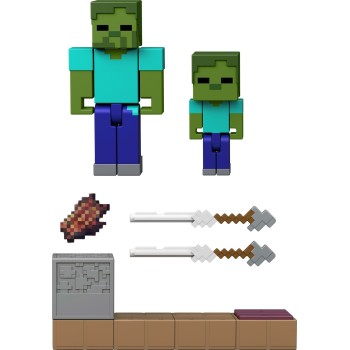 Mattel Minecraft Redstone Charged Zombie Arrow Trap Set With 2 Action Figures, Accessories & Launch Mechanism JKK00 / JKK03 1947