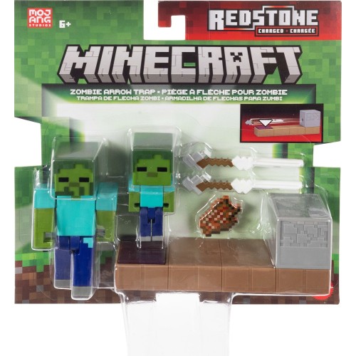 Mattel Minecraft Redstone Charged Zombie Arrow Trap Set With 2 Action Figures, Accessories & Launch Mechanism JKK00 / JKK03 1947