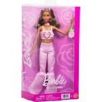 Mattel Barbie Deluxe Style Fashion Doll 12 in Pink Denim Crop Top and Flare Jeans, Brunette JJN72 194735340217
