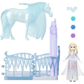 Mattel Disney Frozen Elsa & Nokk Small Doll & Horse Adventure Set With Icy Haven Playset & Accessories JHH06 / JHH08 19473533137