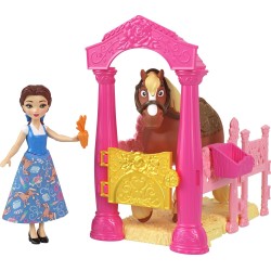 Disney Frozen Mattel Disney Princess Μίνι Κούκλες - Πριγκιπικοι Σταβλοι Belle & Philippe  JHH06 / JHH09 194735331475