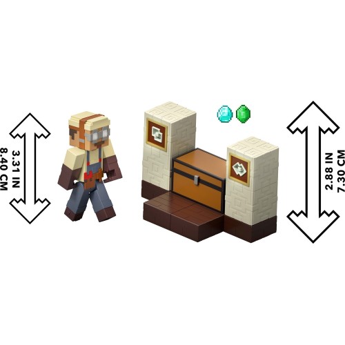 Mattel Minecraft - Βασική Φιγούρα Με Μηχανισμο Δράσης Και Αξεσουάρ Minecraft Redstone Charged Dusters GTT53 / JKK08 194735351442