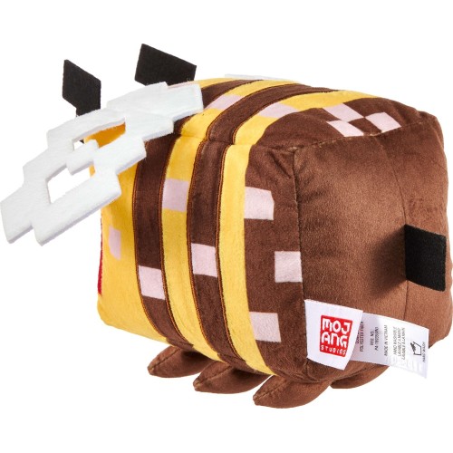 Mattel Minecraft Plush Angry Bee Toy, 8-Inch Collectible Soft Doll Inspired By Video Game Character HBN39 / JDH76 194735284641
