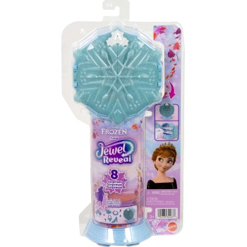 Mattel Disney Frozen Jewel Reveal Anna Fashion Doll w/ 8 Surprises Including Gem Box & 10 Accessories JJY37 194735344673