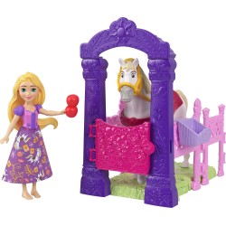 Mattel Disney Princess Μίνι Κούκλες - Πριγκιπικοι Σταβλοι Storytime Stackers Rapunzel & Maximus JHH06 / JHH07 194735331420