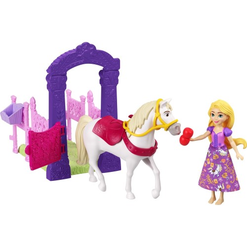 Mattel Disney Princess Μίνι Κούκλες - Πριγκιπικοι Σταβλοι Storytime Stackers Rapunzel & Maximus JHH06 / JHH07 194735331420