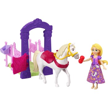 Mattel Disney Princess Rapunzel & Maximus Small Doll & Horse Set With Stable Playset & Accessories JHH06 / JHH07 194735331420