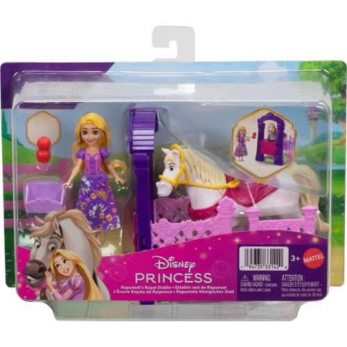 Mattel Disney Princess Μίνι Κούκλες - Πριγκιπικοι Σταβλοι Storytime Stackers Rapunzel & Maximus JHH06 / JHH07 194735331420