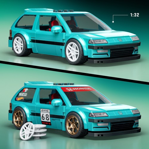 mattel hot wheels speed - 90 honda custom civic ef JHF62 194735330546