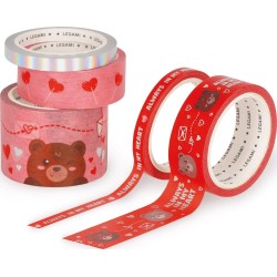 Legami Set of 5 Decorative Teddy Bear Paper Sticky Tapes - Tape By Tape teddy bear TAP0011 8052694101732