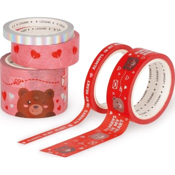 Legami Αυτοκόλλητα Βαλεντίνου Ταινία Paper Sticky Tapes 5Τεμ TAP0011 8052694101732