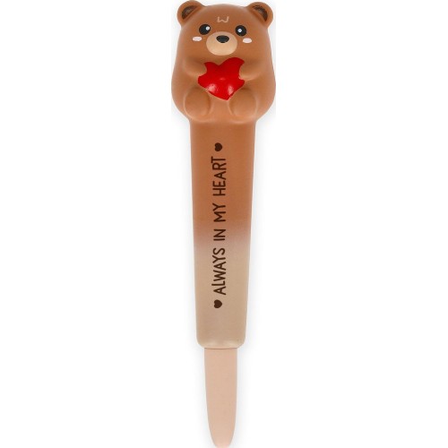 Legami Always In My Heart Teddy Bear Squishy Gel Pen - Squeezies teddy bear SQP0007 8052694101565