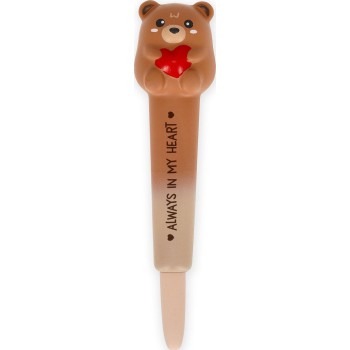 Legami Always In My Heart Teddy Bear Squishy Gel Pen - Squeezies teddy bear SQP0007 8052694101565