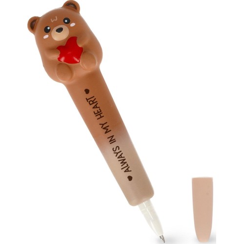 Legami Always In My Heart Teddy Bear Squishy Gel Pen - Squeezies teddy bear SQP0007 8052694101565