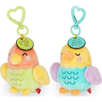 Legami 2 Key Rings With a Stuffed Toy - Super Soft! - Tiny SPK0017 8052694112462