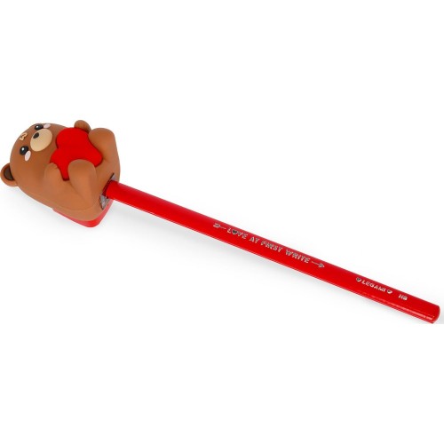 Legami Light-up Pencil Sharpener With Container - Teddy Bear - Sharpening is Magic PSL0004 8052694101541