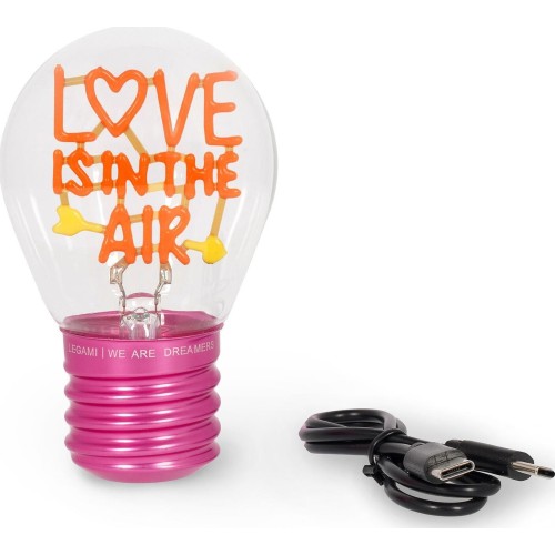 Legami Decorative Lightbulb-shaped Table Lamp - Love is in the Air - Bulb Fiction  CLB0021 8052694111670