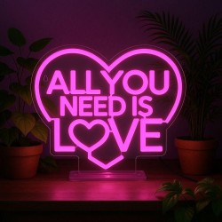 Legami Neon Effect Led Lamp - All You Need is Love - Its a Sign all you need is lo NEL0005 8052694045135
