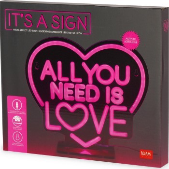 Legami Nel0005 Neon-Effect Led Sign - Its A Sign - All You Need Is Love NEL0005 8052694045135