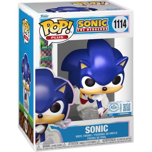 Funko pop! plus: sonic the hedgehog - sonic - pearlescent - collectable vinyl fig 87228 889698872287