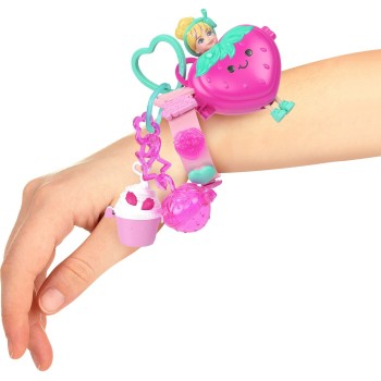 Mattel Polly Pocket Dolls & Pets, Bracelet Style Kit, Fashions And Keychain Accessories, Wearable Compact JKR51 / JKR53 19473535