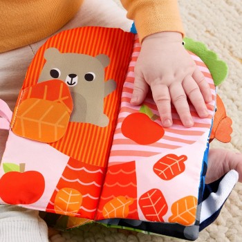 Mattel Fisher-price Sensory Seasons Soft Book, Newborn Tummy Time Busy Activity for Baby Ages 0+ Months JKP53 / 194735354283