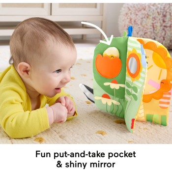 Mattel Fisher-price Sensory Seasons Soft Book, Newborn Tummy Time Busy Activity for Baby Ages 0+ Months JKP53 / 194735354283