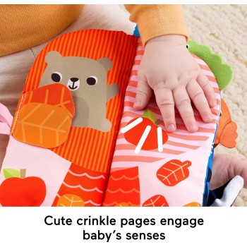 Mattel Fisher-price Sensory Seasons Soft Book, Newborn Tummy Time Busy Activity for Baby Ages 0+ Months JKP53 / 194735354283