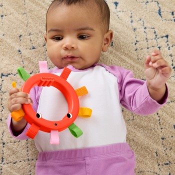 Mattel Fisher-Price Rainbow Ribbons Activity Ring, Newborn Baby Sensory Activity Toy JKW53 / JKW56 194735357710