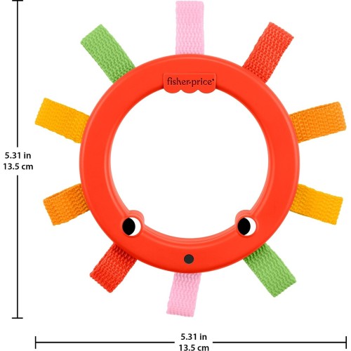 Mattel Fisher-Price Κουδουνιστρες Ζωακια Fisher Price Rainbow Ribbons Activity Ring JKW53 / JKW56 194735357710