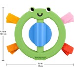 Mattel Fisher-Price Ribbit 'N Ribbons Frog Activity Ring, Newborn Baby Sensory Activity Toy JKW53 / JKW55 194735357673
