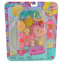 Mattel Polly Pocket Κουκλα Με Αξεσουάρ And Μπρελόκ Μεγαλο Pack 2 Σχέδια Bracelet Style Kit Lemonade JKR51 / JKR54 194735354924