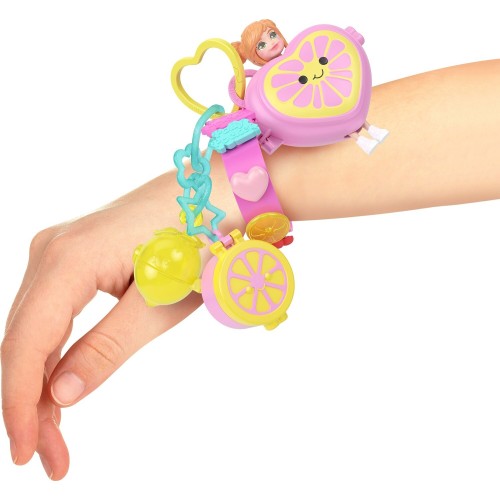 Mattel Polly Pocket Κουκλα Με Αξεσουάρ And Μπρελόκ Μεγαλο Pack 2 Σχέδια Bracelet Style Kit Lemonade JKR51 / JKR54 194735354924