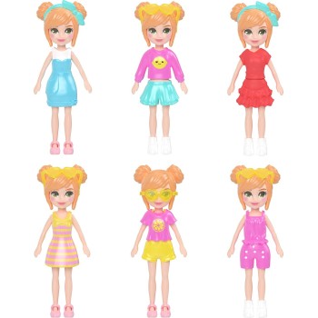 Mattel Polly Pocket Κουκλα Με Αξεσουάρ And Μπρελόκ Μεγαλο Pack 2 Σχέδια Bracelet Style Kit Lemonade JKR51 / JKR54 194735354924