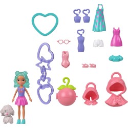 Mattel Polly Pocket Κούκλα Με Αξεσουάρ And Μπρελόκ Μεσαιο Pack 3 Σχέδια Polly Pocket Keychain Style Kit Pe JKR46 / JKR49 1947353
