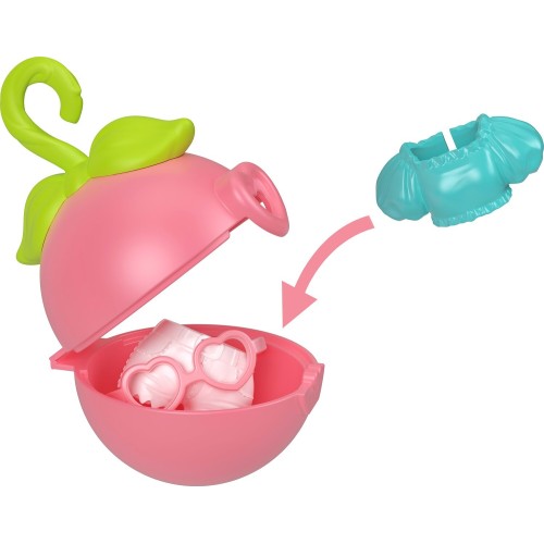 Mattel Polly Pocket Dolls & Pets, Bracelet Style Kit, Fashions And Keychain Accessories, Wearable Compact JKR46 / JKR49 19473535