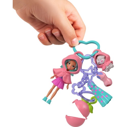 Mattel Polly Pocket Κούκλα Με Αξεσουάρ And Μπρελόκ Μεσαιο Pack 3 Σχέδια Polly Pocket Keychain Style Kit Pe JKR46 / JKR49 1947353