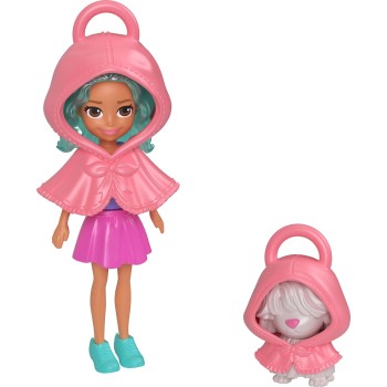 Mattel Polly Pocket Κούκλα Με Αξεσουάρ And Μπρελόκ Μεσαιο Pack 3 Σχέδια Polly Pocket Keychain Style Kit Pe JKR46 / JKR49 1947353