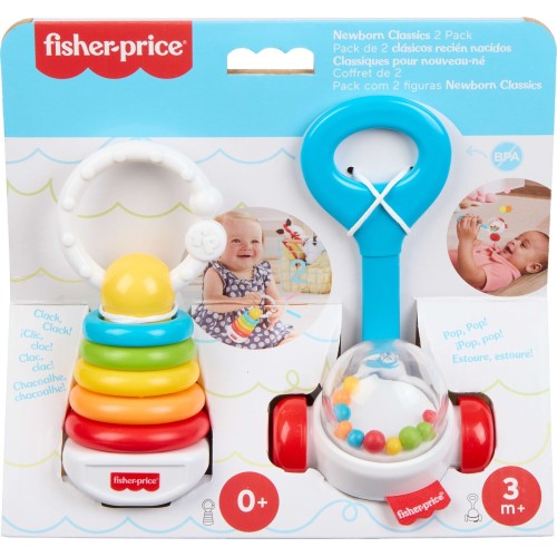 Mattel Fisher-Price Κουδουνίστρες Κλασικά Παιχνίδια - Σετ Των 2 JKP54 194735354290