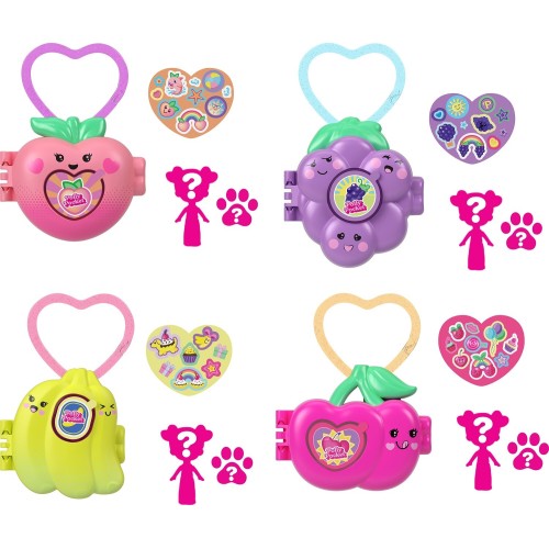 Mattel Polly Pocket Doll & Micro Compact, Keychain And Sticker Sheet, Pet Accessory, Travel Toys JKC86 / JKC89 194735346745