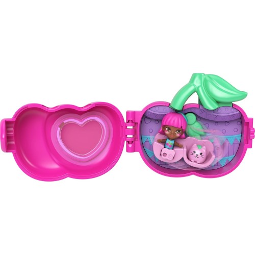 Mattel Polly Pocket Doll & Micro Compact, Keychain and Sticker Sheet, Pet Accessory, Travel Toys JKC86 / JKC90 194735346776