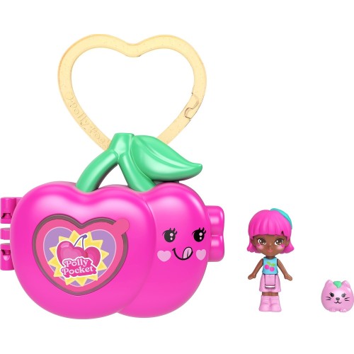 Mattel Polly Pocket Doll & Micro Compact, Keychain and Sticker Sheet, Pet Accessory, Travel Toys JKC86 / JKC90 194735346776