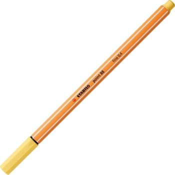 STABILO Fineliner - Point 88 - Pack Of 1 - Light Yellow 88/23 4006381579216